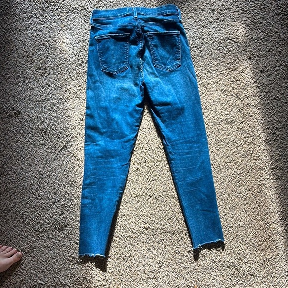 Agolde high rise cropped raw hem skinny jeans - Picture 9 of 11